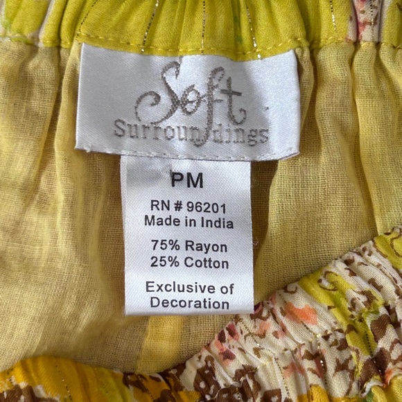 Flowy Gauze Skirt with Gold Metallic Hem, India - Picture 3 of 10